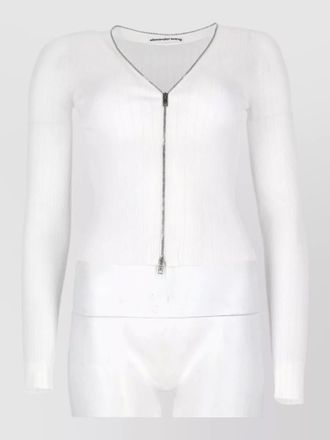 Alexander Wang ribbed long sleeve fitted knit top
