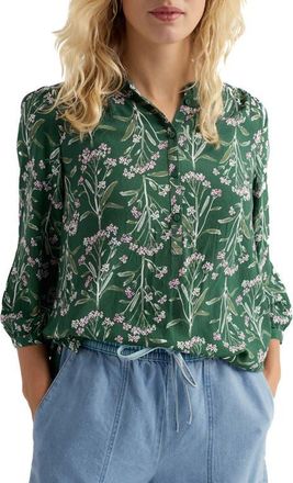 Seasalt Cornwall Willow Floral Print Popover Top in Yarrow Study Treetop at Nordstrom, Size 10 Us