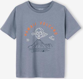 Vertbaudet Jungen T-Shirt, Reliefprint jeansblau