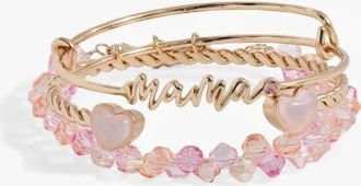 Alex and Ani April Birthstone Emerald Cut Bangle in Gold at Nordstrom