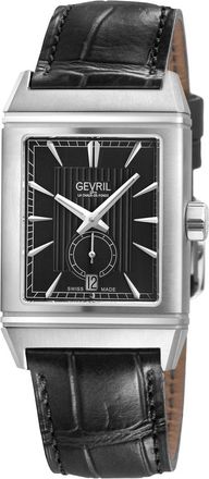 Gevril Group Time Square Automatic Black Dial Mens Watch 49700