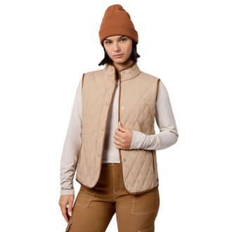 Free Country Womens Cirrus Diamond Quilted Button Down Vest