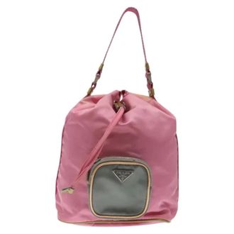 Prada Pre-owned Nylon handbags - Dames - Vintage Tas - Roze - ONE Size - Nylon - Vintage
