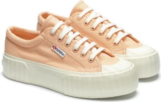 Superga Womens/Ladies 2631 Stripe Platform Trainers (7 UK) (Pink Peach/Avorio)