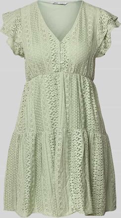 Only Tailliertes Blusenkleid aus Baumwoll-Mix Modell HELENA in Mint, Gr&ouml;&szlig;e XL