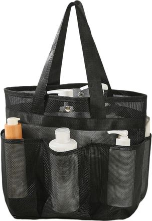 Generic Mesh Beach Bag for Women, 25 x 23 x 14 cm Large Mesh Pool Tote Bag 6 Pockets, Foldable Waterproof and Sandproof Mesh Handbag, Lightweight Swimming Han