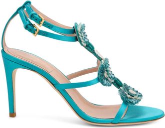 Alberta Ferretti High Heeled Sandals with sequins - female - Alberta Ferretti - High Heel Sandals - Blue - 3 UK - Shoes