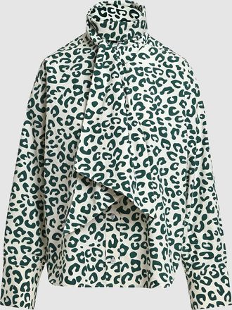 Essentiel Chemise Khaleesi Vert Fonc&eacute; Blanc Cass&eacute;