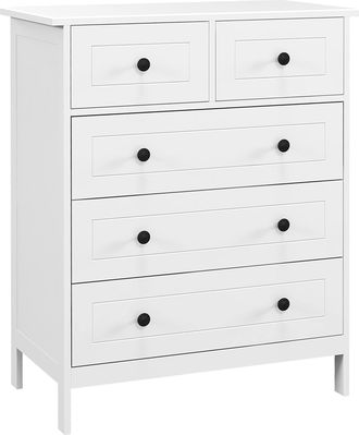OEM C&oacute;moda Con 5 Cajones Sifonier De Dormitorio Para Sal&oacute;n Oficina Estudio Estilo Moderno 74x40x91 Cm