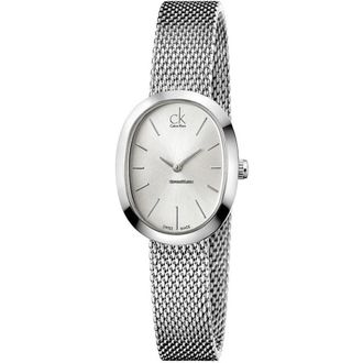 Calvin Klein Elegant Quartz Zilveren Wijzerplaat Horloge - Dames - Horloges - Grijs - ONE Size - Accessoires