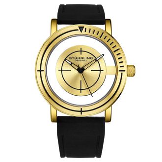 St&uuml;hrling Aviator Quartz Gold Dial Mens Watch M16255