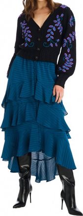 Allison New York Ella Midi Skirt In Deep Teal