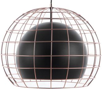 Beliani Beliani - L&aacute;mpara De Techo Negra De Metal 128 Cm Pantalla Estilo Industrial Liri