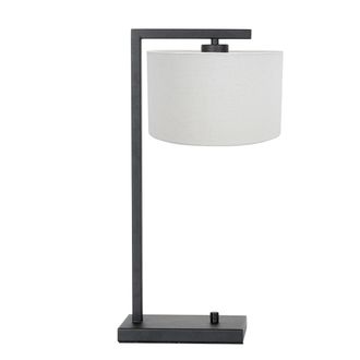 Steinhauer L&aacute;mpara De Mesa - Stang - Negro - Lino Metal - - Steinhauer