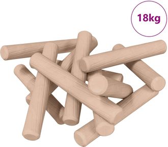 vidaXL Espigas De Madera 24000 Uds. Marr&oacute;n Madera Maciza Vidaxl