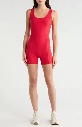 YEAR OF OURS Johanna Ribbed Romper in Cherry at Nordstrom, Size X-Large