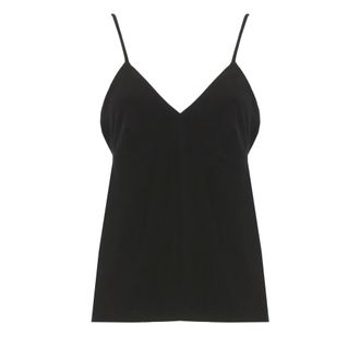 Norma Kamali Tops, Dames, Zwart, M, Polyester, V-hals Slip Top