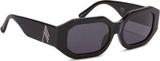 The Attico x Linda Farrow geometric-frame sunglasses - Black