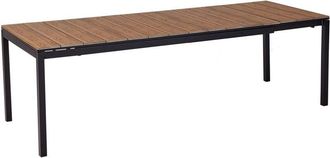 Beliani Mesa De Jard&iacute;n Extensible 198/248 X 90 Cm Aluminio Muebles De Exterior Madera Clara Tofane