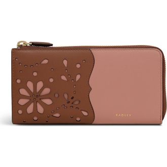Radley London Chilworth Street - Cut Out Large Zip Around Wallet in Carnation at Nordstrom
