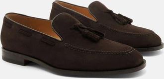 Scarosso Duccio Loafers in Dark Brown Suede at Nordstrom, Size 42.5