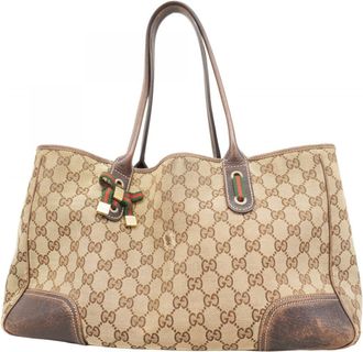Gucci Brown Canvas Tote Bag (Pre-Owned)