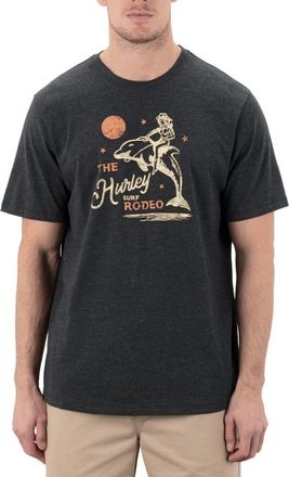 Hurley Ocean Rodeo Graphic T-Shirt in Black Heather at Nordstrom, Size X-Large