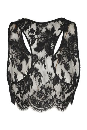 CHB Christian Boaro Black Lace Crop Top