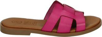 Hee Schoenen, Dames, Roze, 41 EU, Leer, 26320 Slippers