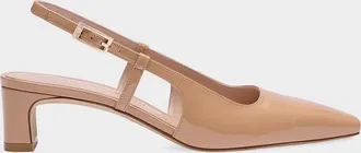 Stuart Weitzman 40mm Baby Babette Patent Leather Pumps