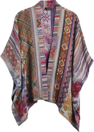 Saachi Geometric Floral Jacquard Short Topper in Purple Multi at Nordstrom Rack