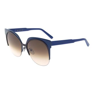 Marni Sunglasses, female, Blue, Size: 56 MM Sunglasses