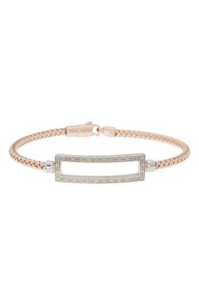 Meshmerise 18K Gold Plated Stainless Steel Diamond Bangle Bracelet - 0.2 ctw. in Rose Gold at Nordstrom Rack