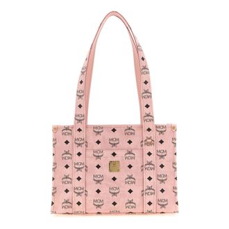 MCM Tote Bags, female, Pink, Size: ONE SIZE Aren School Bag Tote