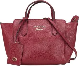 Gucci Pre-owned Tote Bags, female, Purple, Size: ONE SIZE Pre-owned Leather gucci-bags