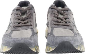 Premiata Grey Layered Suede Mesh Sneakers