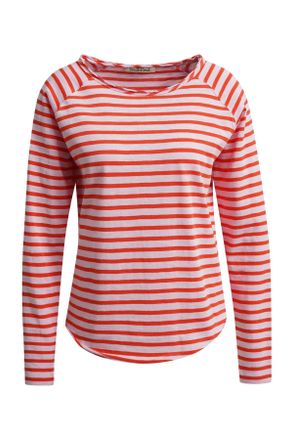 Smith & Soul Langarmshirt SMITH & SOUL, Damen, Gr. XXL, mandarin rot, Shirts Langarmshirt, mit Raglan&auml;rmeln, Rundhals