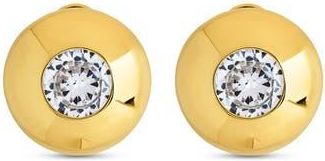 Sterling Forever Zora Cubic Zirconia Dome Stud Earrings in Gold at Nordstrom Rack