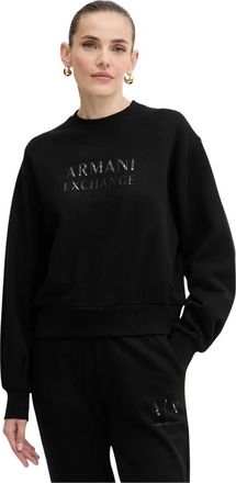 A|X Armani Exchange Dames, Sweatshirts & Hoodies, Zwart, Maat: XS Katoen