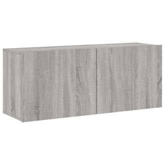 vidaXL Mueble Para Tv De Pared Gris Sonoma 100x30x41 Cm Vidaxl