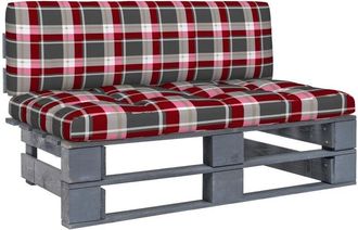 vidaXL Otomana de jardín de palets madera de pino impregnada gris vidaXL