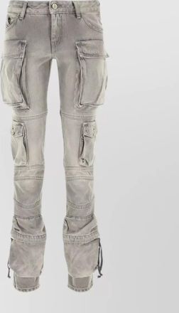 The Attico denim cargo jeans
