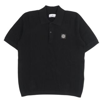 Stone Island Polo Shirts, male, Black, Size: XL Cotton-piqu&eacute; Polo Shirt