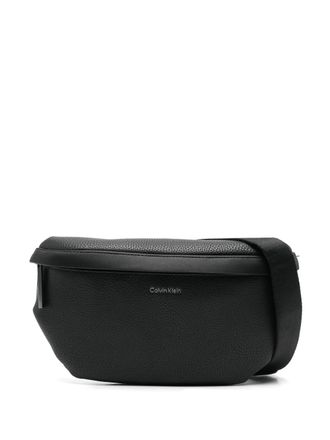 Calvin Klein logo-print belt bag - men - Recycled Polyester/Polyurethane - One Size - Black