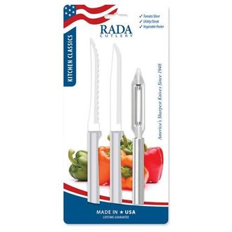 Rada 3 Piece Knife Set ProPak with Tomato Slicer, Vegetable Peeler, and Utility Knife in Silver at Nordstrom