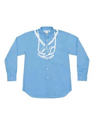 Comme Des Gar&ccedil;ons x A$AP Nast Chain pinstripe shirt - men - Cotton - L - Blue