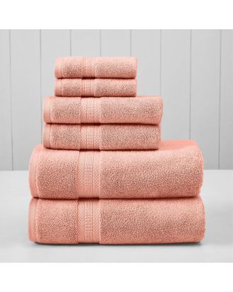 Modern Threads 6Pc Rayon & Cotton-Blend Ultra Soft & Absorbent Towel Set