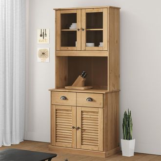 vidaXL Vidaxl - Aparador Alto Vigo Madera Maciza De Pino 78x40x175 Cm