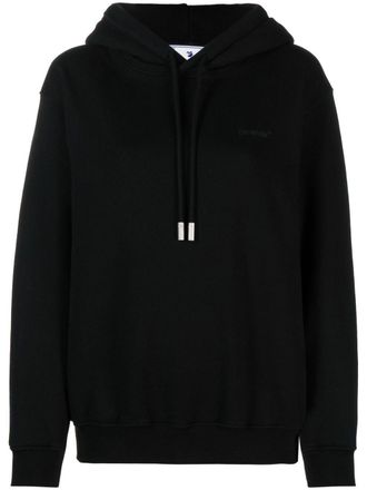 Off-white Felpa con stampa Diag - Nero