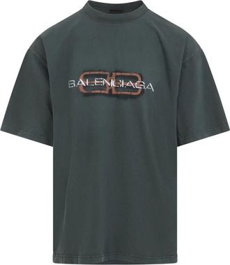 Balenciaga Casual korte mouwen overhemd - Heren - T-shirts - Groen - M - Tops